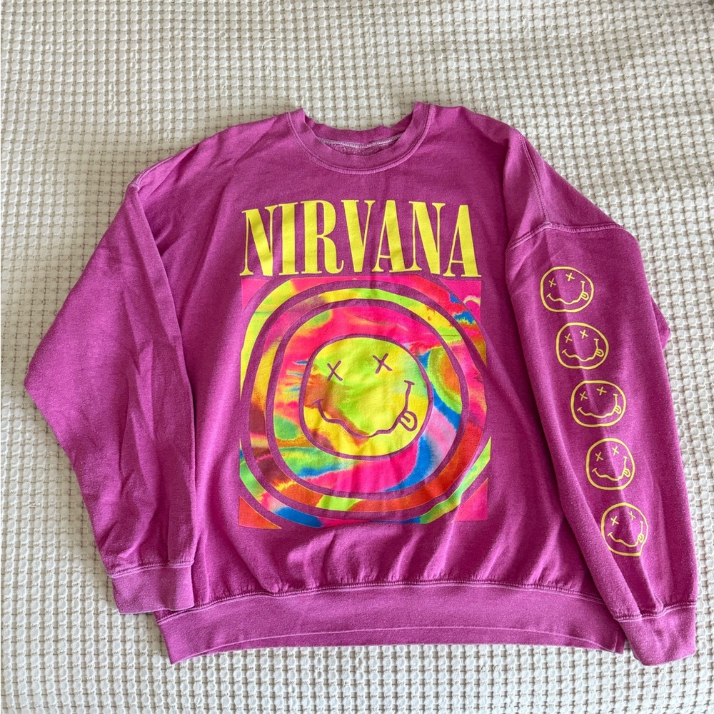 Urban Outfitters Pink Nirvana Sweatshirt